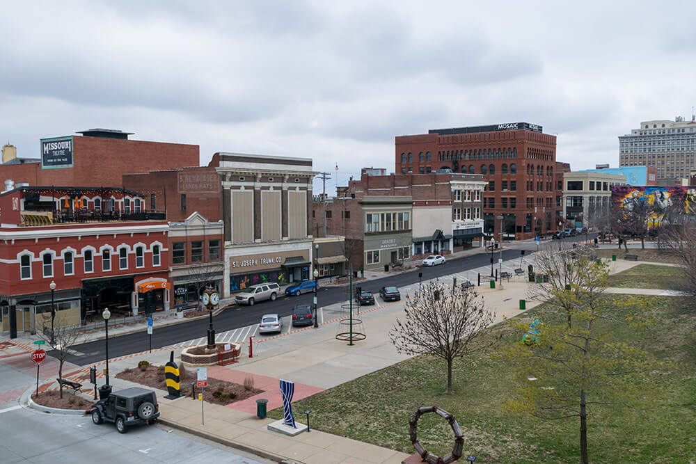 Historic downtown St. Joseph, Missouri