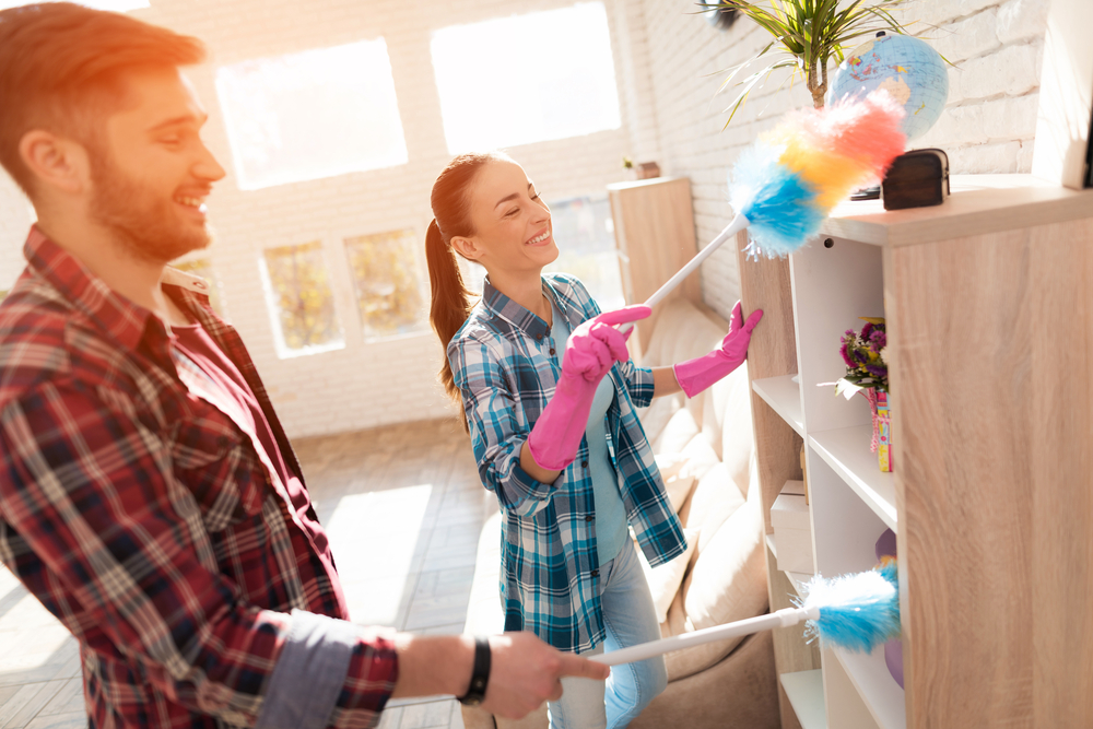 couple cleaning their apartments in saint joseph mo